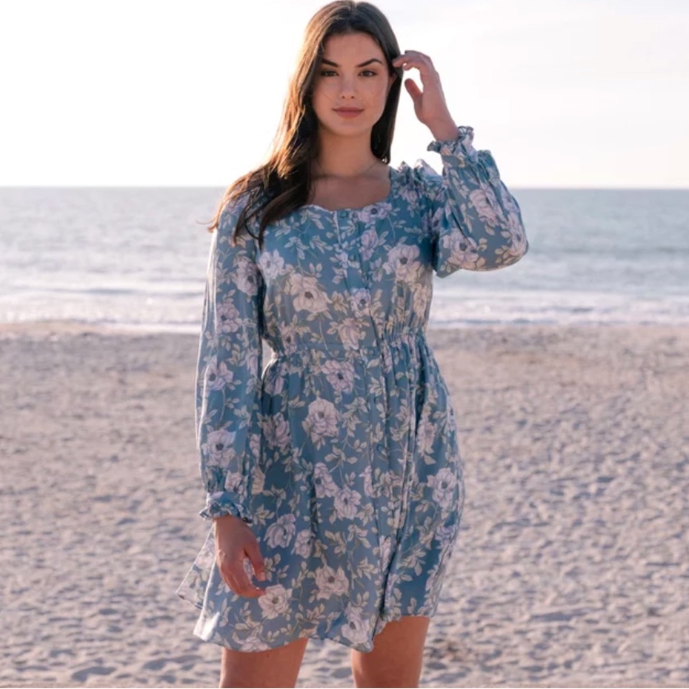 Gal Meets Glam Madline Dress Size 6 Floral Cottagecore Pockets